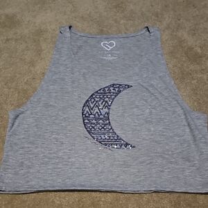 Aeropostale Gray Moon Graphic Tank